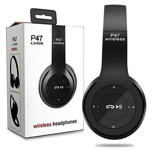 Black Wireless Headphones – Long-Lasting Battery & Fast Charging | Lightweight & Comfortable