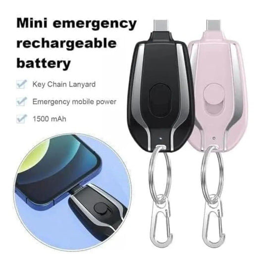 Fast Charging Keychain Power Bank – Compact & Portable Emergency Charger