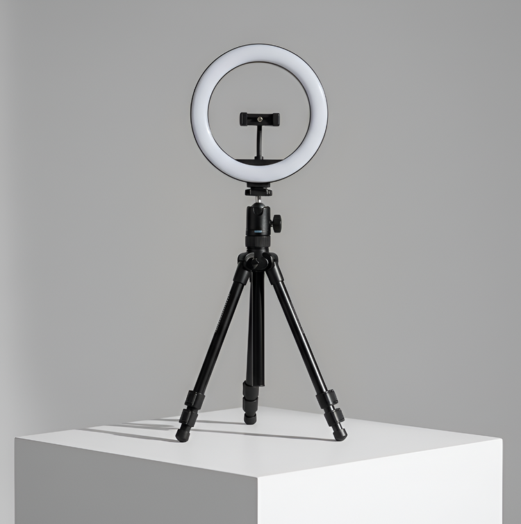 Capture stunning photos and videos with our professional tripods and ring lights.
