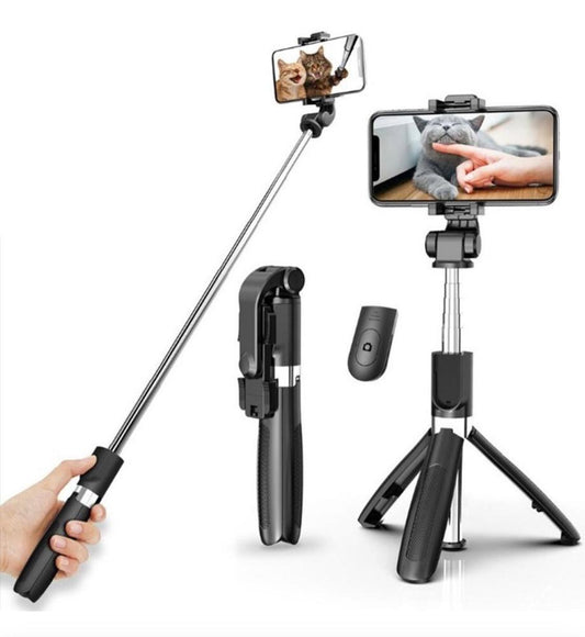 Bluetooth Selfie Stick with Wireless Remote – Foldable & Portable