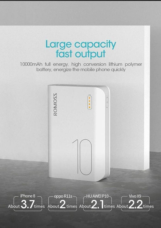 Portable 10000mAh Fast Charging Power Bank – Dual Input, Quick Recharge, Compact Design