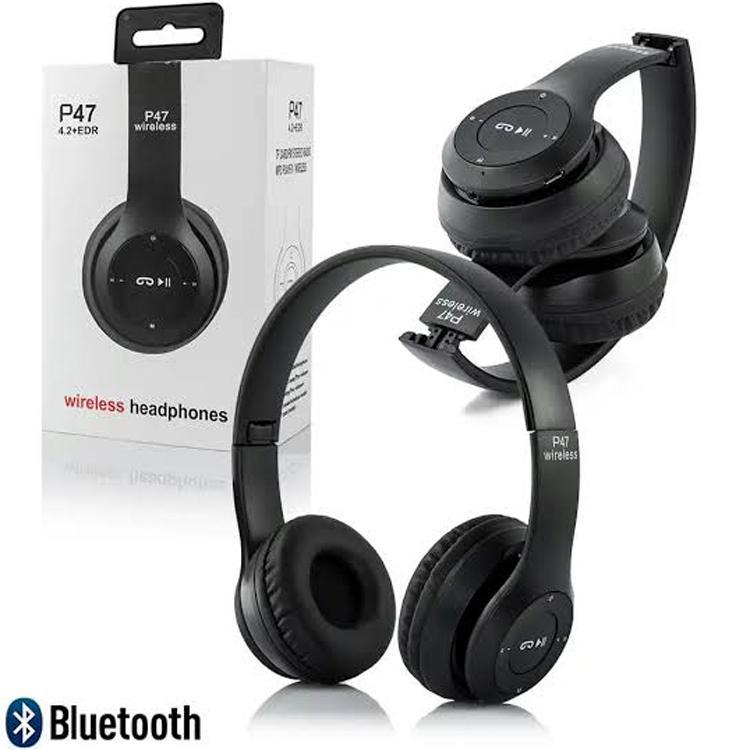 Black Wireless Headphones – Long-Lasting Battery & Fast Charging | Lightweight & Comfortable