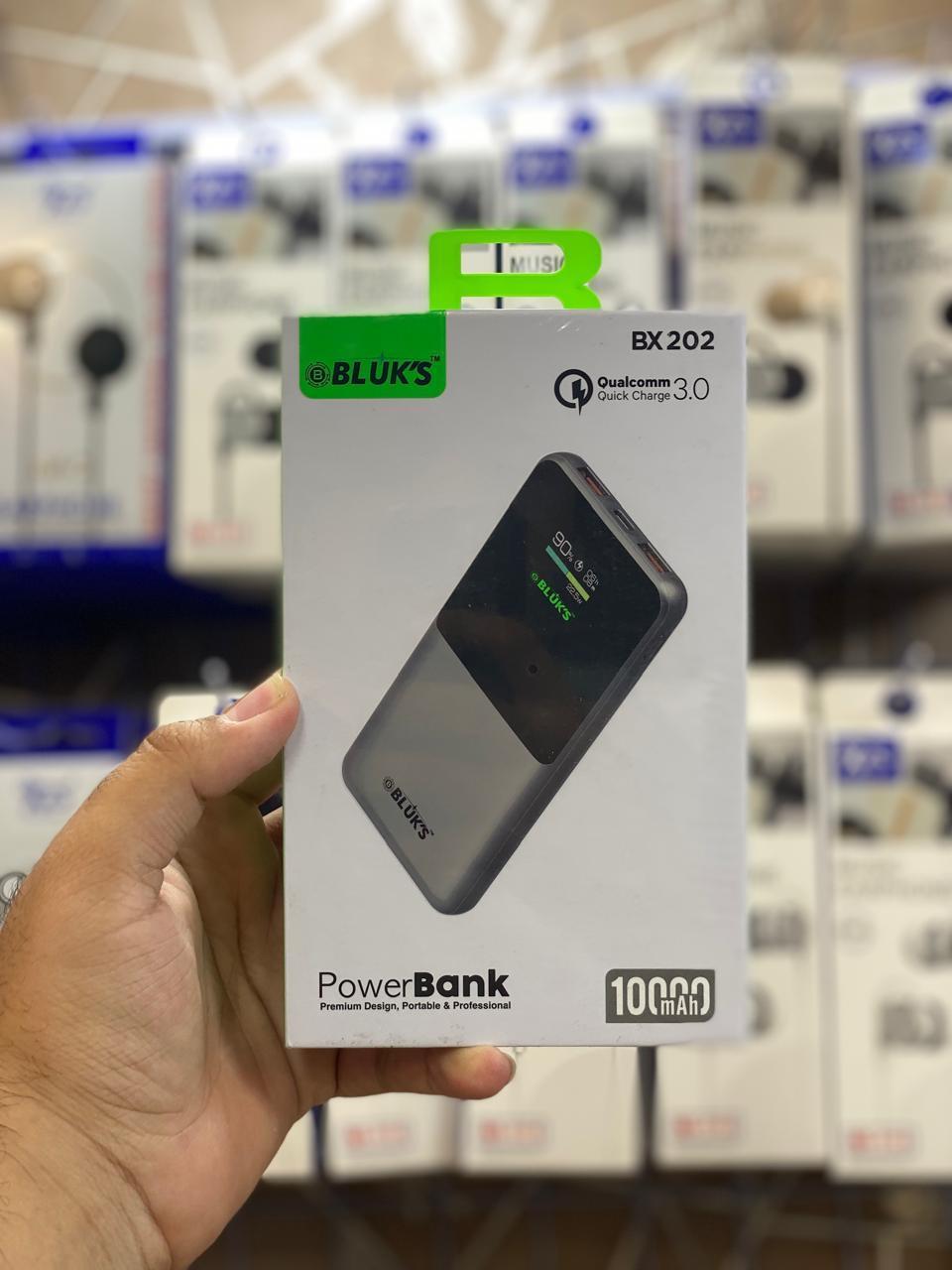 BX-202 Power Bank – 10,000mAh Portable Charger with Dual USB-C & USB-A Ports
