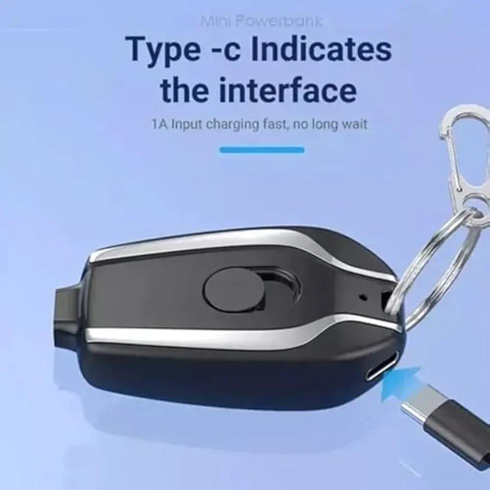 Fast Charging Keychain Power Bank – Compact & Portable Emergency Charger