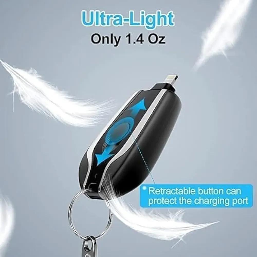 Fast Charging Keychain Power Bank – Compact & Portable Emergency Charger