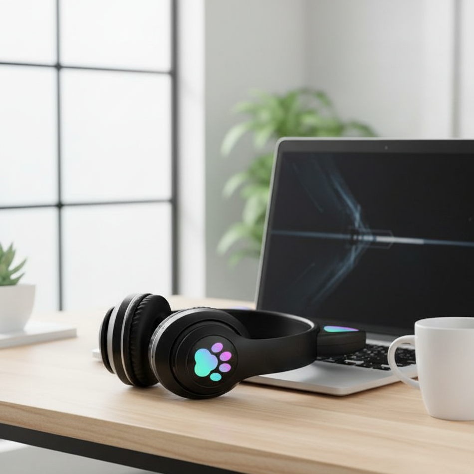 Black Wireless Headphone – Long-Lasting Battery with Fast Charging And New Design