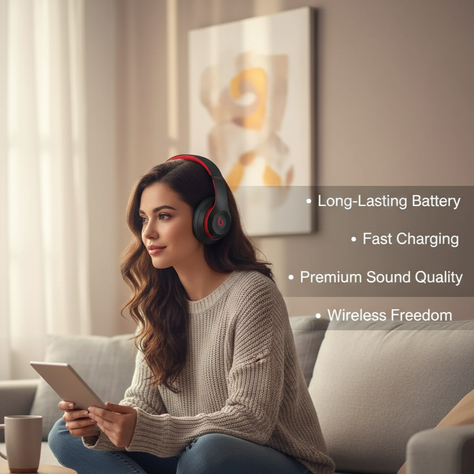 Beats Audio STN-13 Wireless Headphones – Long-Lasting Battery, Fast Charging & Premium Sound